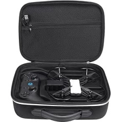 XBERSTAR PU EVA Travel Carry Bag Protect Storage Case for DJI RYZE Tello & for GameSir T1d Remote Control, Black, Compact, black, Compact