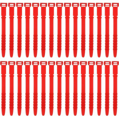 uxcell 30Pcs Silicone Zip Ties 4,5 collas atkārtoti izmantojamas stiepļu saites Elastīgas kabeļu vadu organizatoru siksnas vadiem USB vadu uzlādes vadības pārtikas uzglabāšanai, sarkanas krāsas