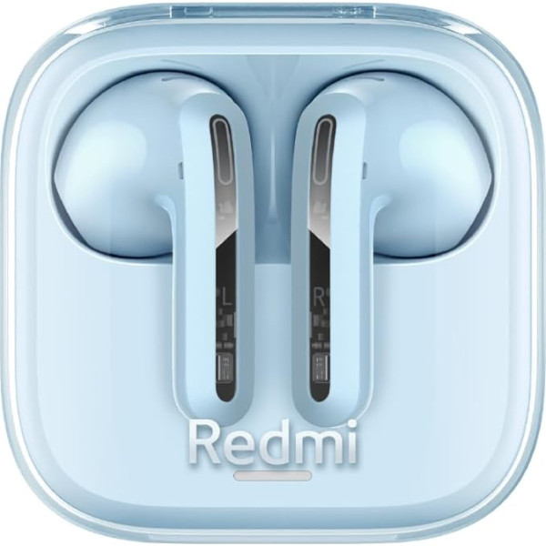 Xiaomi Redmi Buds 6 Active - In-Ear Kopfhörer, Bluetooth 5.4, līdz 30 stundām, 14,2 mm dinamiskāka šķiedra, IPX4 Wasserschutz, Telefonat Rauschunterdrückung, Transparent Blau