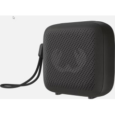 Fresh 'n Rebel bezvadu Bluetooth skaļrunis IPX-5, akumulatora darbības laiks līdz 20 stundām, noturīgs pret šļakatām, Micro-SD slots, C tipa, var izmantot arī datoram un multividei, iebūvēts mikrofons (melns)