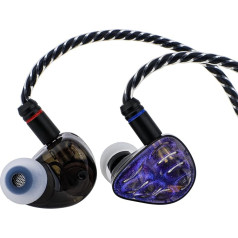 LINSOUL Qkz X Hbb Hades 9 mm LCP membrānas dubultais dinamiskais draiveris In-Ear Monitor, Hifi Bass austiņas, vadu IEM austiņas ar 3D drukātu korpusu, 2 kontakti noņemams kabelis (ar mikrofonu)