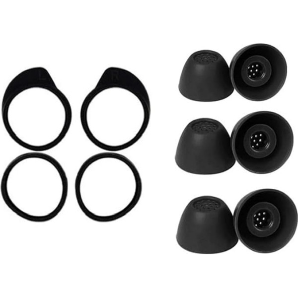 Wiki VALLEY Galaxy Buds FE Ausu aizbāžņi Soft Silicone Black Piemērots Samsung True Wireless