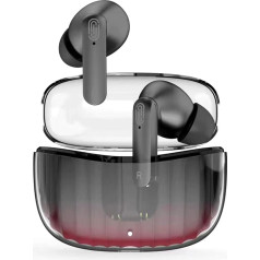 URIZONS Colour Gradient ENC TWS In-Ear trokšņu slāpēšanas austiņas - bezvadu Bluetooth austiņas - bezvadu austiņas ar spēcīgiem basiem, USB C uzlādes kabeli un digitālo akumulatora indikatoru - melnas krāsas