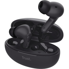 Trust Yavi In Ear Bluetooth Kopfhörer mit 2 ENC Noise Cancelling Mikrofone, 23H Spielzeit, 85% Recyclingkunststoff, Earbuds Ohrhörer Kopfhörer Kabellos Bluetooth iPhone Android iOS - Schwarz