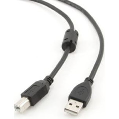 Usb 2.0 tipa kabelis ab am-bm 4,5m ferīta melns