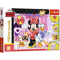 Puzle 100 gabaliņi mirdzoši minnie un sparkles