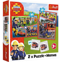 Puzzle 2in1 piezīmes ugunsdzēsēju komanda vienatnē