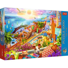 Puzzle 1000 gabaliņi premium plus kvalitāte ar Santorini apmeklējumu