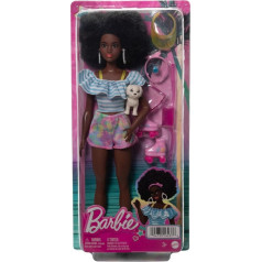 Barbie lelle ar afro frizūru ar aksesuāriem