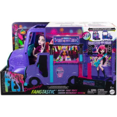 Monster high koncerta pārtikas kravas automašīnas draculaura leļļu komplekts