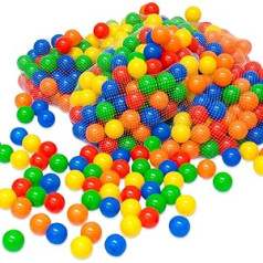 LittleTom Ball, Bumbu vannas bumba, Diametrs 5,5 cm, Krāsains rotaļu bumbu komplekts, Plastmasas bumbas, Bērnu bumbas, 1200