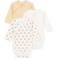 Petit Bateau Unisex Kinder Packung mit 3 Baby-Bodys aus Baumwolle mit Langen Ärmeln (3er Pack)