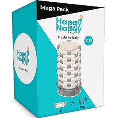 My Happy Nappy uzpildes - 【Saderīgs ar Tommee Tippee Sangenic Tec, Simplee Sangenic un Twist & Click】 - Super uzpildes x12 - EVOH efektīva 7 slāņu pretsmaržu apstrāde - Izgatavots