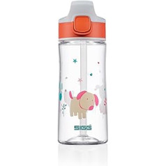 SIGG - Tritan dzeramā pudele bērniem - Miracle - ar dzeramo salmiņu - necaurlaidīgs - viegla kā spalva - Nesatur BPA - izgatavota no skrāpējumiem izturīga Tritan - skola un sports - 0,35L / 0,45L