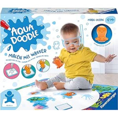 Ravensburger 4568 Aquadoodle Magic Ocean — beztraipu apzīmogošana un atklāšana ar ūdeni — zīmogu komplekts ar burvju auduma paklājiņu zīdaiņiem no 1 gada