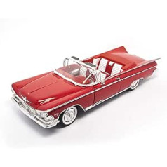 Lucky Die Cast 92598rd 1:18 1959 Buick Electra 225 modeļa transportlīdzeklis, sarkans