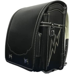 Schultasche, PU-Leder-Rucksack für Jungen und Mädchen, große Kapazität, Schüler-Schultasche mit automatischem Verschluss, Nr. 5, 35 x 26 x 19 cm