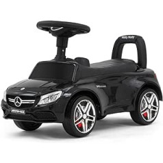 Milly Mally Mercedes-AMG C63 Coupe S Ride-On Car for Children from 1 Year Old, Interactive Ride-On Car with Horn and Engine Noises, Black