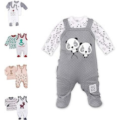 Baby Sweets Unisex komplekts ar 2 bērnu rombiņiem un krekliem meitenēm un zēniem / zīdaiņu apģērbu komplekts, organiskā kokvilna jaundzimušajiem un maziem bērniem dažādos izmēros - 68