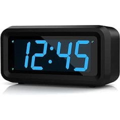 KWANWA Alarm Clock, Digital Clock, Children's Alarm Clock, Upgrade Larger Button, Easier to Adjust, Constant 1.2 Inch LED Numbers, Snooze, Alarm Clock for Heavy Sleepers Adults