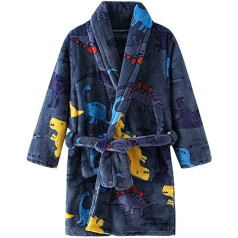 GADXE Kleinkind Kinder Baby Jungen Mädchen Drucken Bademäntel Mit Kapuze Warmer Flanell Nachtmantel Nachtwäsche Niedlicher Warmer Pyjamamantel Schlafanzug Jungen 152 Flanell