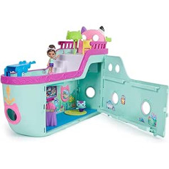 Gabby's Dollhouse 6068572 Master, Gabbys, Kruizinio laivo žaislas su 2 žaislinėmis figūrėlėmis, staigmenos žaislai ir lėlių namelio priedai, vaikiškas žaislas mergaitėms ir berniukams, įvairiaspalvis