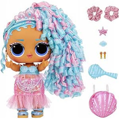 LOL Surprise Big Baby Hair Plaukai - Splash Queen - 27,94 cm lėlė su 14 staigmenų, priedai dalinimuisi ir tikri plaukai - Vaikams ir kolekcionieriams nuo 4 metų