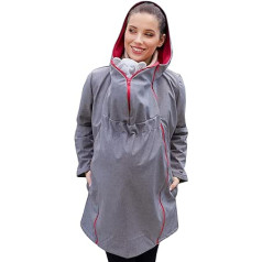 Be Mama - Maternity & Baby wear Waterproof All-Weather 3-in-1 Carrying Coat / Maternity Coat / Softshell (Hydrostatic Head: 10,000 mm)