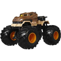 Hot Wheels GWK96 Monster Trucks 1:24 Die-Cast, liela rotaļu kravas automašīna ar milzīgiem riteņiem, automašīnu rotaļlieta bērniem no 3 gadu vecuma, lieliska dzimšanas dienas dāvana