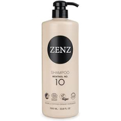 ZENZ | Šampūns | Mentols Nr.10 | 1000 ml | Atsvaidzinošs mentola, eikalipta un vaniļas aromāts | Bez silikona | Piemērots plāniem un taukainiem matiem | Visiem matu tipiem