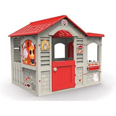 Chicos Grand Cottage XL 89627 Outdoor Children's House, Beige with Red Roof, One Size