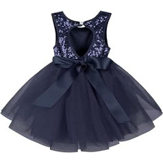 AGQT Baby Girl Dress 3 Months - 4 Years Princess Sequins Bowknot Toddler Party Dress Sleeveless Tulle Tutu Wedding Dress