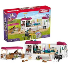 schleich 42619 Horse Club Horse Transporter, 227 Pieces Play Set with Transporter, 3 x Schleich Horse Animal Figures and Much More, Toy for Children from 5 Years