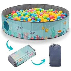 RUGUIES - Bumbu bedre Baby Ball Pit bērniem Bumbu baseins Apaļa bumbu bedre bez bumbām Lodīšu bedre āra XL 80 x 26 cm ūdensizturīga (bumbiņas nav iekļautas)