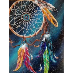 PRDECE DIY Dream Catcher numuru gleznošanas komplekts, mākslas attēls, akrila glezna pēc cipariem uz audekla, ar rokām apgleznota mākslas dāvana, BL7, 40 x 50 cm, bez rāmja