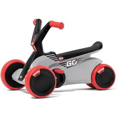 Berg GO² 2-in-1 važiuojamasis automobilis, važiuojamasis ir balansinis dviratis, vaikiškas automobilis su atlenkiamais pedalais, pedalinis gokartas, vaikiškas žaislas, tinkamas 10–30 mėnesių vaikams, raudonas