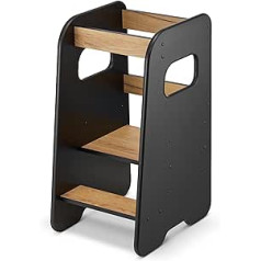 RONMALL Montessori Toddler Step Stool juoda