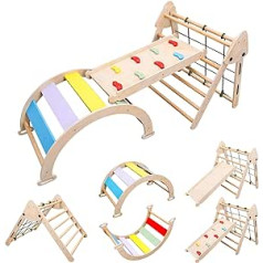 TOYMIS Indoor Gym Play Set for Toddlers, Climbing Toy, Baby Climbing Toy, Indoor Climbing Toy, Wooden for Boys and Girls for Climbing and Sliding