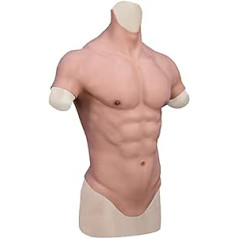 Fake Musles Costume - Silicone Fake Chest Muscle Vest - Male Breast Silicone Muscle Suit Adult Cosplay Masquerade Costume for Men