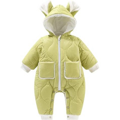 Newborn Baby Romper Jumpsuit Winter Warm Snowsuit Newborn Baby Girls Boys Winter Warm Snowsuit Ears with Hood Jumpsuit Down Coat Romper Padded