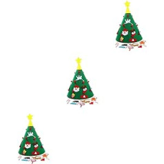 Abaodam 3 vnt. netikras Kalėdų eglutės žaislas Kalėdų eglutė pakabinama virvė Kalėdų eglutė „pasidaryk pats“ puošmena elniai Kalėdų eglutės papuošimai Kalėdų vakarėlio priedai Dėlionė mažylio papuošimas