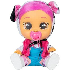 CRY BABIES Dressy Dotty the Dalmatian - Interactive Play & Functional Doll that Cries Real Tears with Colourful Hair and Pull-On and Off Clothes - Gift Doll for Children from 2 Years