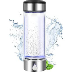 Ceiever ūdeņraža ūdens pudele 420 ml, ūdeņraža ģenerators ar PEM un SPE tehnoloģiju, ūdeņraža ūdens loniseris ar USB kabeli, līdz 1600 PPB, pret novecošanos