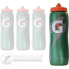 Gatorade 50220SM G Series Performance Squeeze Bottle 32oz (4 Pack), Pearl Green