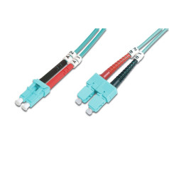 Fiber optic patch cord FO LC-SC MM 50/125 OM3 duplex LSOH 3m