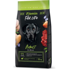 Fitmin for life pieaugušajiem visām šķirnēm - sausā suņu barība - 12 kg