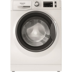 Hotpoint-Ariston Hotpoint washing machine nm11 846 ws a eu n energy efficiency class a, front loading, washing capacity 8 kg, 1351 rpm, depth 60.5 cm, width 59.5 cm, display, electronic, steam function, white