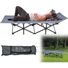 YARDIN Camping Bed Folding Camping Bed Ultralight Folding Bed Maximum Load 250 kg Includes Storage Bag Comfortable Oxford Fabric Camping Bed Lounger