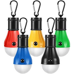 PEMOTech kempinga lampa 5 gab., 4 apgaismojuma režīmi telts lampa, pārnēsājams ūdensizturīgs LED kempinga laternas avārijas apgaismojums, kempinga piederumi kempingam, makšķerēšanai, pārgājieniem, garāžas avārijas strāvas padeves pārtra