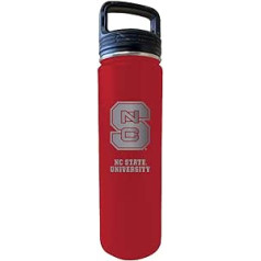 R and R Imports NC State Wolfpack gravēta dubultsiena nerūsējošā tērauda ūdens pudele 900ml sarkana